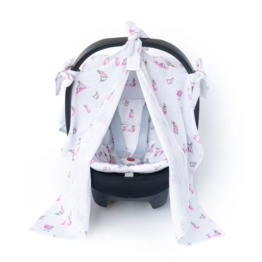 bebe-lapin-rose-stroller-liner