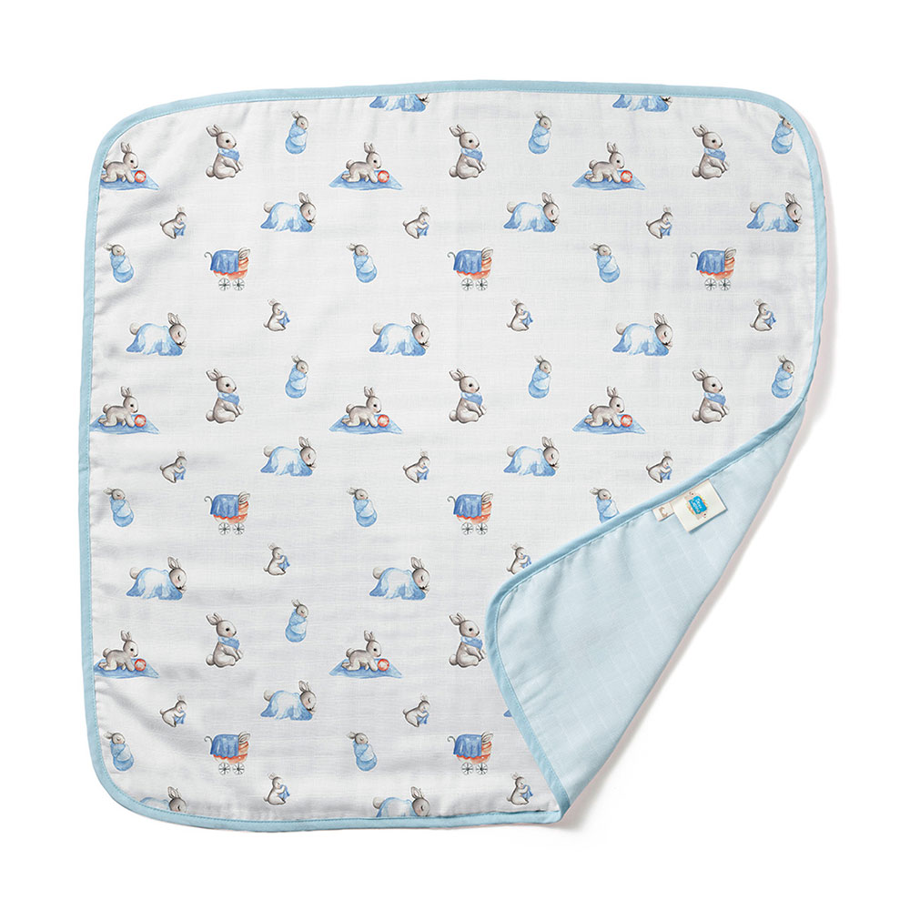 Double Layer Muslin Baby Blanket | Reversible | 0-12 Months | Deux Lapins UK