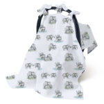Muslin Car Seat Cover - Les Elephants