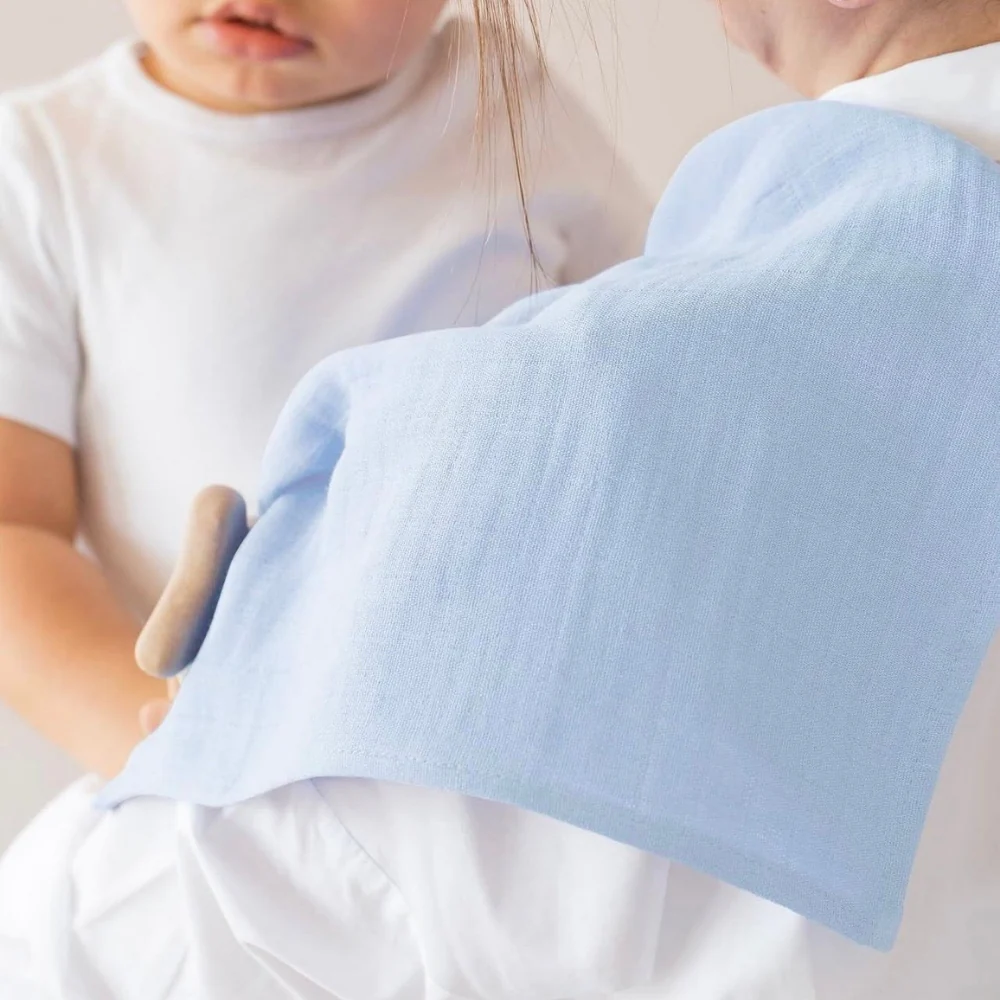Muslin Burp Cloths UK | 40x40 cm | OEKO-TEX Cotton | Deux Lapins
