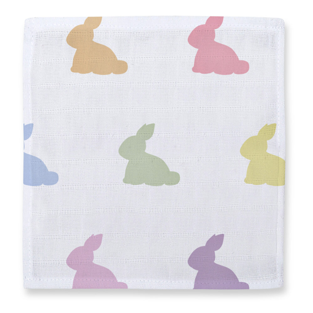 Muslin Burp Cloth Small (5 pcs) - Rainbow Lapin