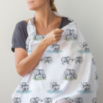 Muslin Nursing Cover - Les Elephants - Image 2