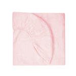 Muslin Fitted Cot Sheet UK | Innocent Pink | 70×140 cm | Deux Lapins - Image 2