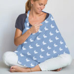 Muslin Nursing Cover - Mono Lapin Royal Blue