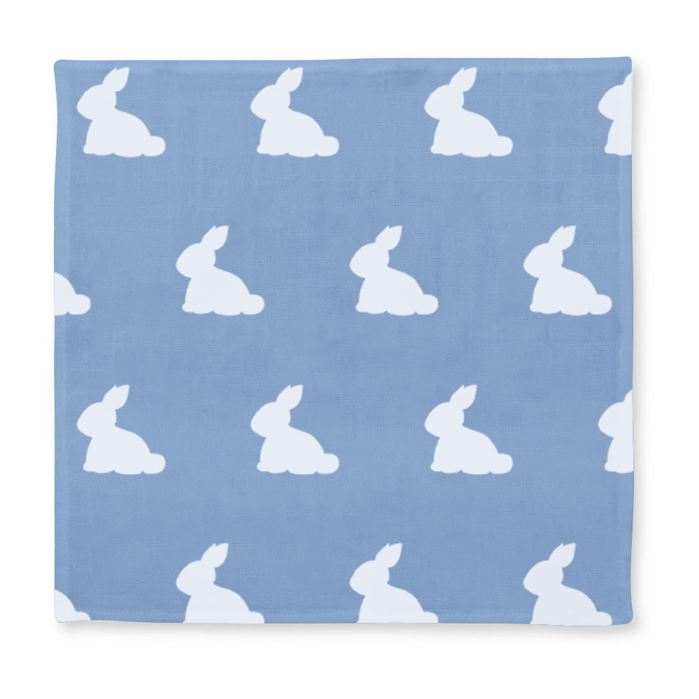 Muslin Burp Cloth Medium - Mono Lapin Royal Blue