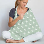 Muslin Nursing Cover - Mono Lapin Matcha Green - Image 4