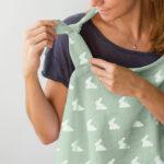 Muslin Nursing Cover - Mono Lapin Matcha Green - Image 3