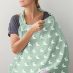 Muslin Nursing Cover - Mono Lapin Matcha Green - Image 2