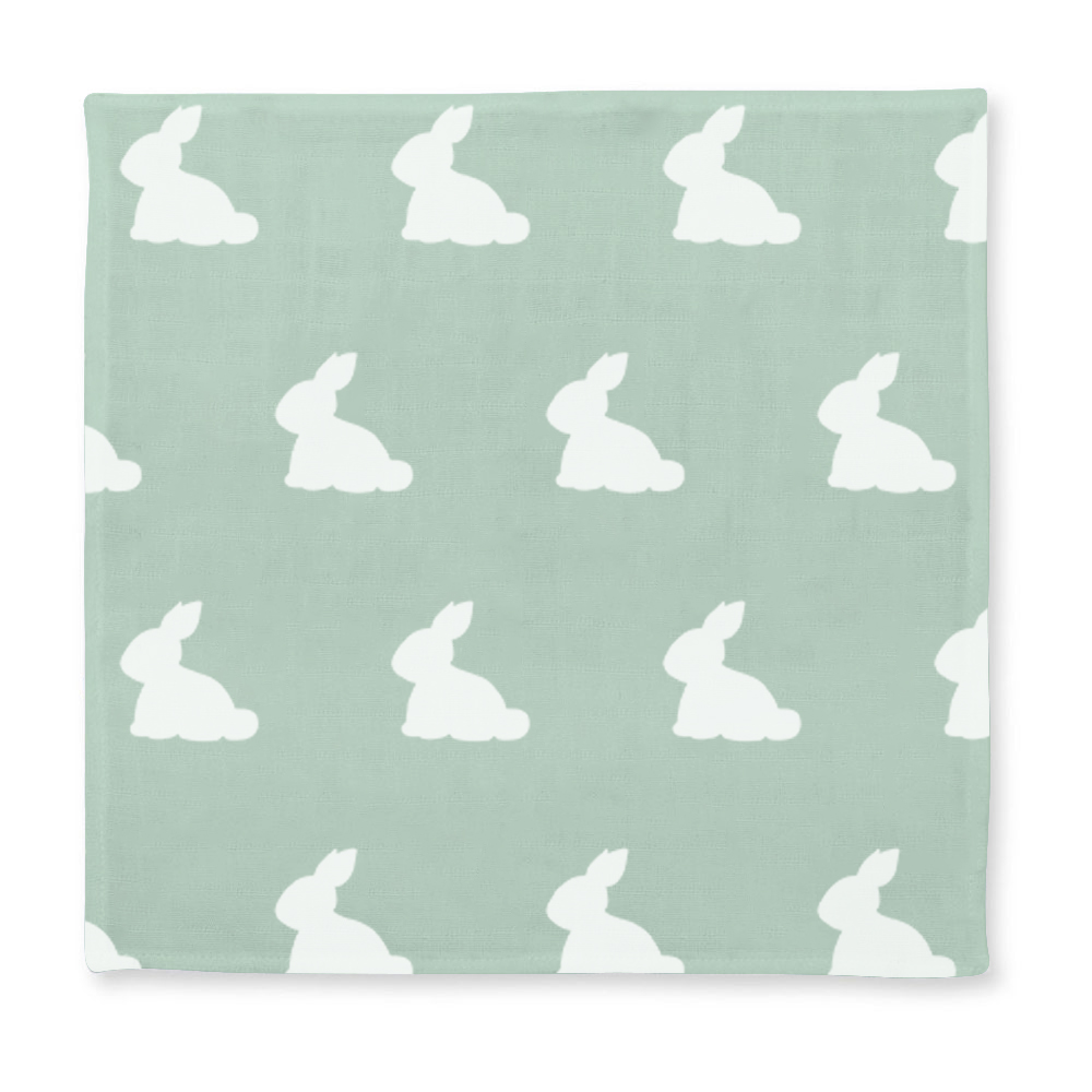 Muslin Burp Cloth Medium - Mono Lapin Matcha Green